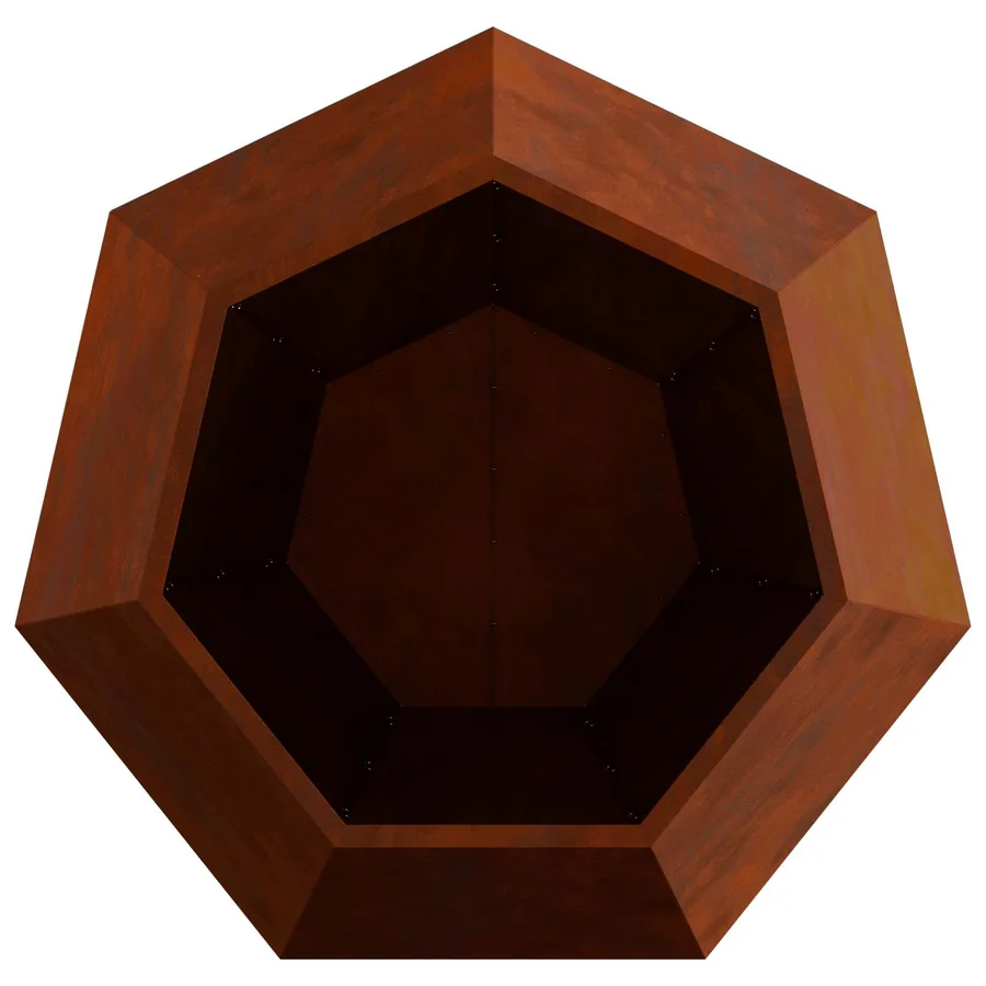 Jardinière 2 pc Rouillé 100 x 100 x 80 cm Acier patiné - 7