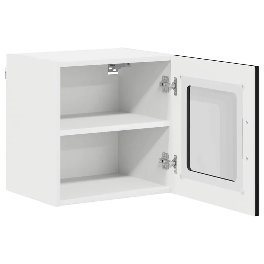 Cabinet en verre mural LUCCA 2 pcs Noir 40 x 31 x 40 cm - 6