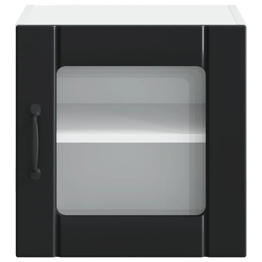 Cabinet en verre mural LUCCA 2 pcs Noir 40 x 31 x 40 cm - 7