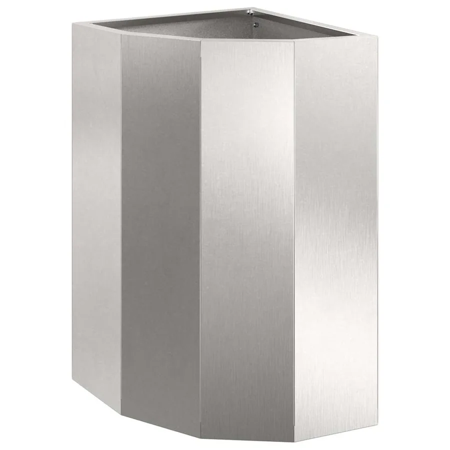 Jardinière d'Angle Argent 30 x 30 x 50 cm Acier inoxydable - 2