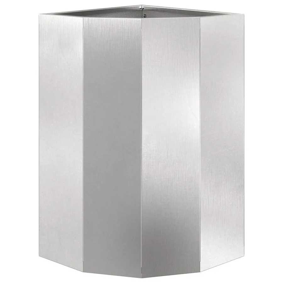 Jardinière d'Angle Argent 30 x 30 x 50 cm Acier inoxydable - 5
