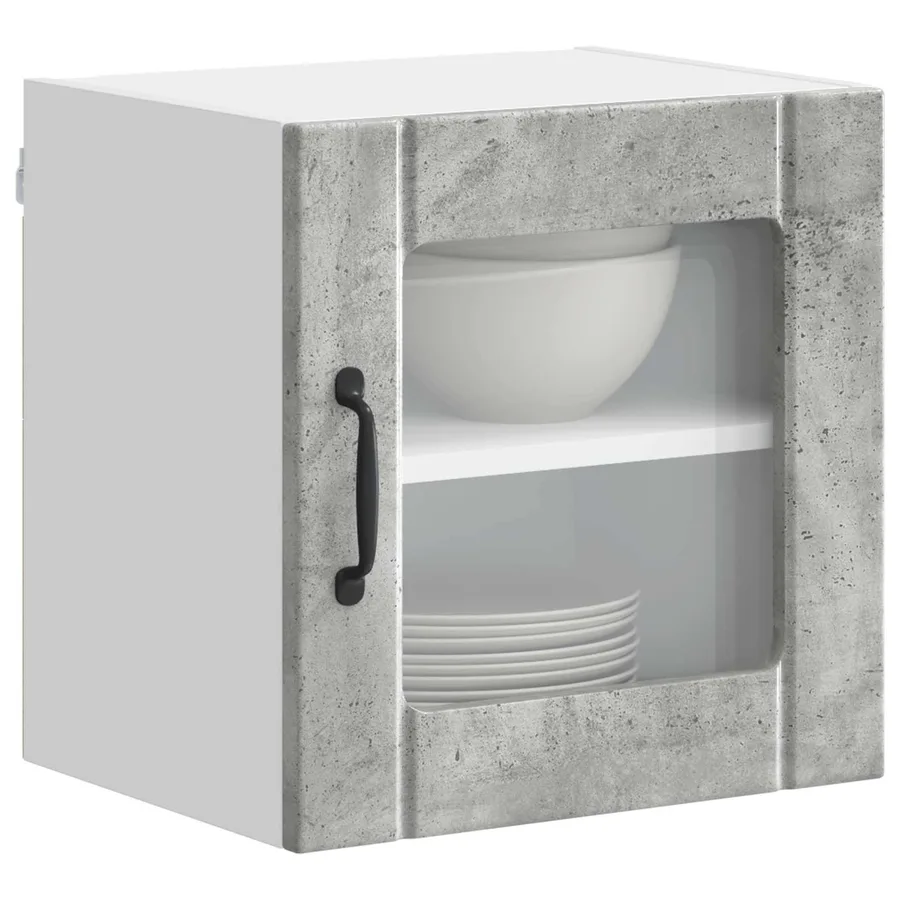 Cabinet en verre mural LUCCA Gris béton 40 x 31 x 40 cm - 3