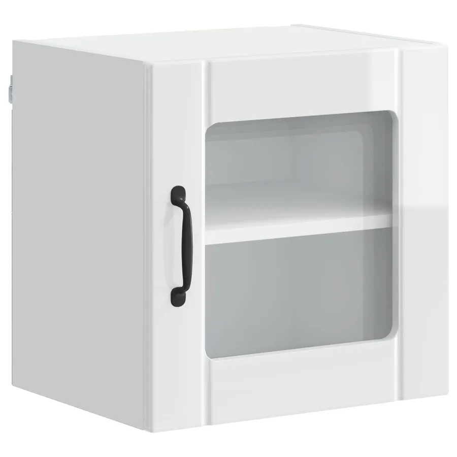 Cabinet en verre mural LUCCA Blanc brillant 40 x 31 x 40 cm - 2