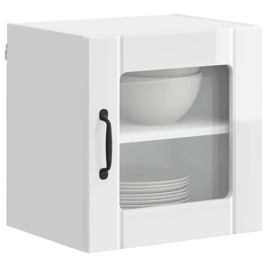 Cabinet en verre mural LUCCA Blanc brillant 40 x 31 x 40 cm - 3