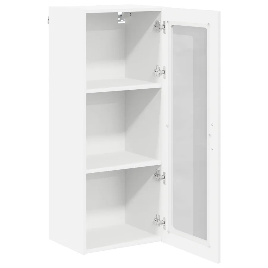 Cabinet en verre mural LUCCA Blanc brillant 40 x 31 x 100 cm - 5