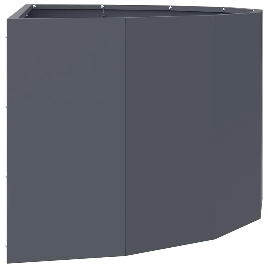 Jardinière Anthracite 90 x 45 x 35 cm Acier - 6