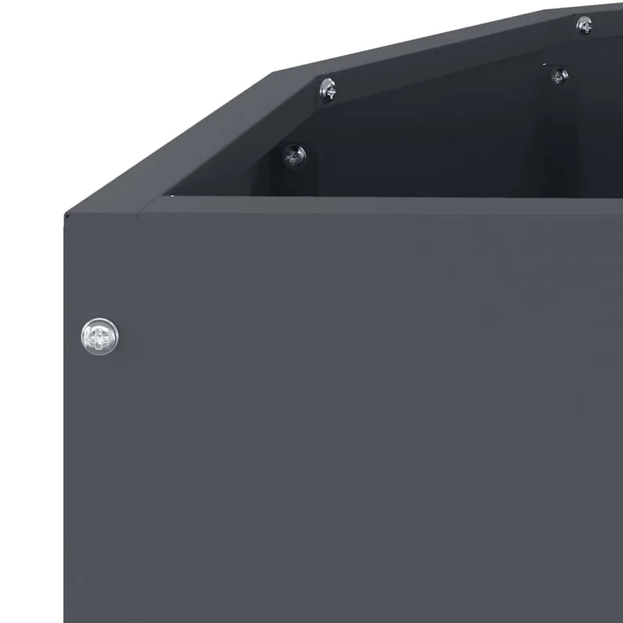 Jardinière Anthracite 90 x 45 x 35 cm Acier - 9