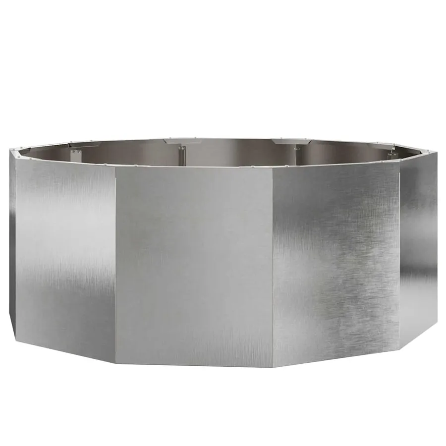 Jardinière Argent 90 x 90 x 35 cm Acier inoxydable - 2