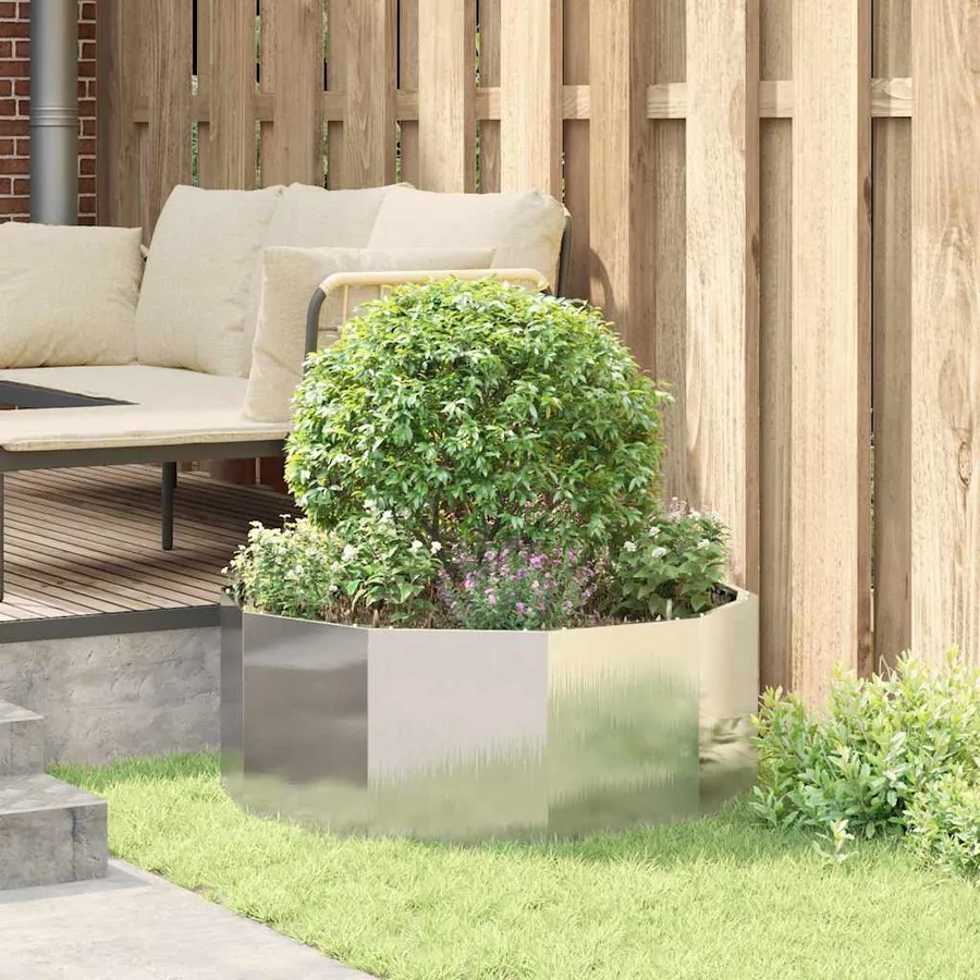 Jardinière Argent 90 x 90 x 35 cm Acier inoxydable - 4
