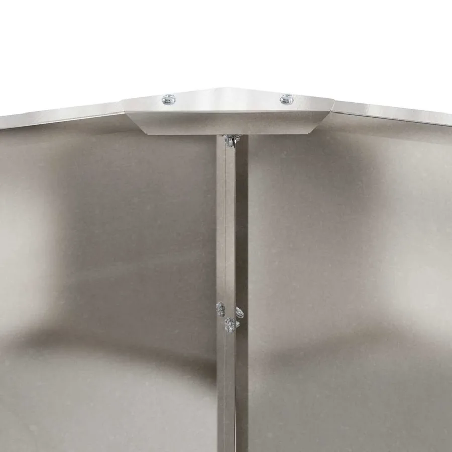 Jardinière Argent 90 x 90 x 35 cm Acier inoxydable - 7