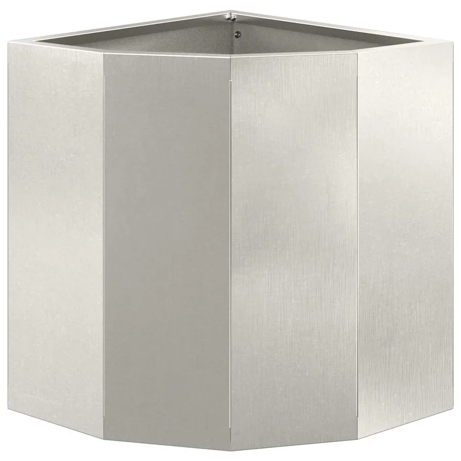 Jardinière d'Angle Argent 30 x 30 x 35 cm Acier inoxydable - 5