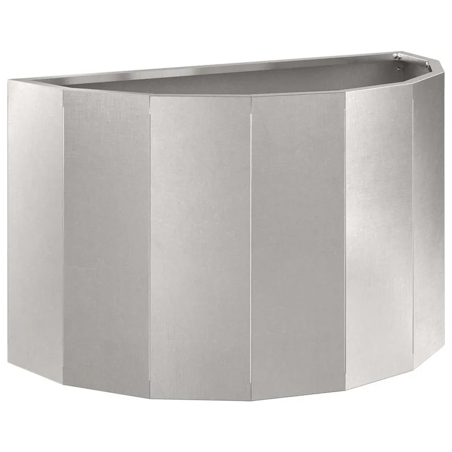 Jardinière Argent 60 x 30 x 35 cm Acier inoxydable - 2