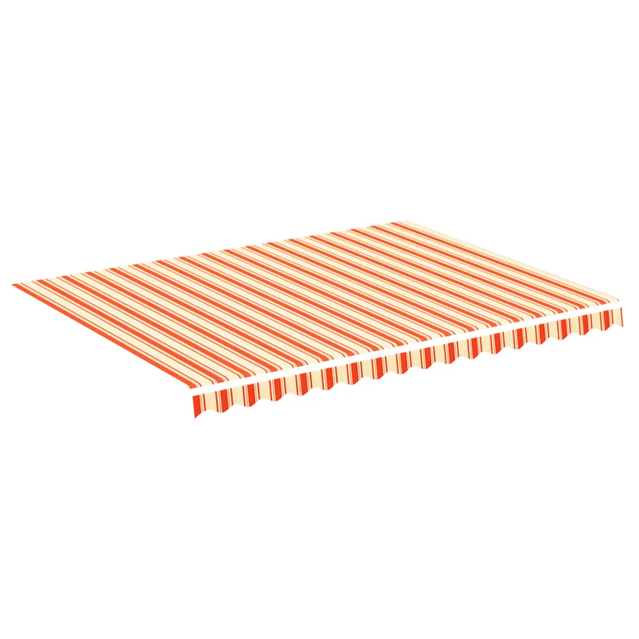 Tissu de remplacement pour auvent jaune et orange 4x3 m polyester - 2