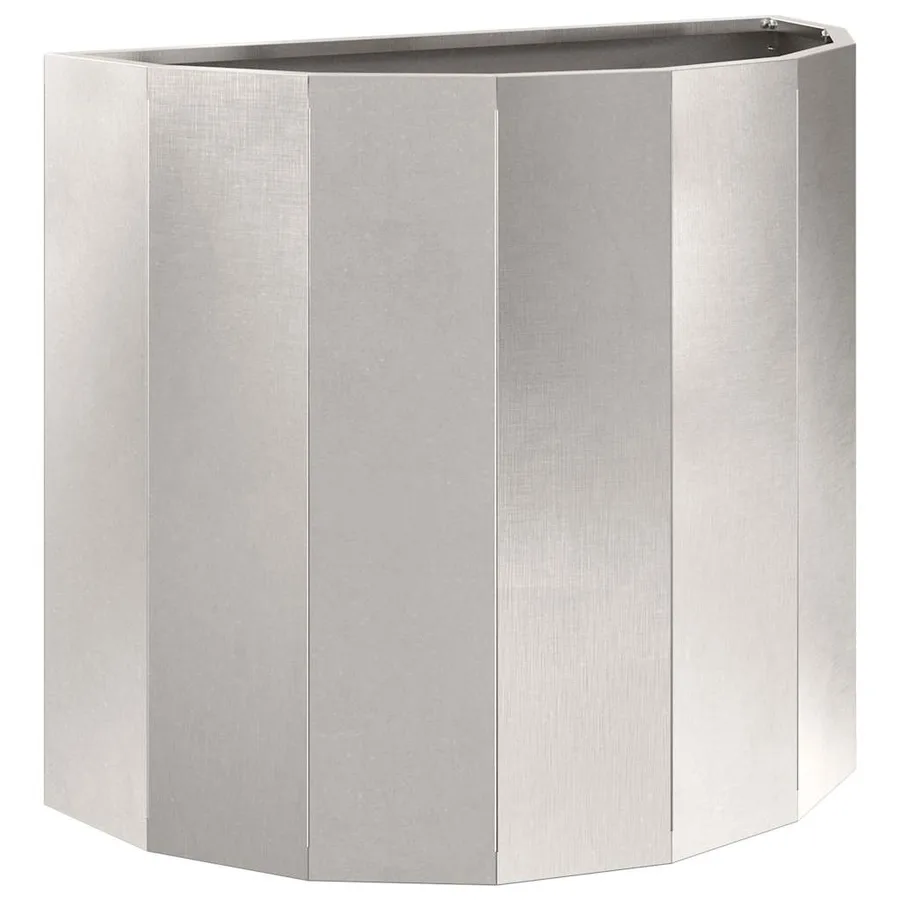 Jardinière Argent 60 x 30 x 50 cm Acier inoxydable - 2
