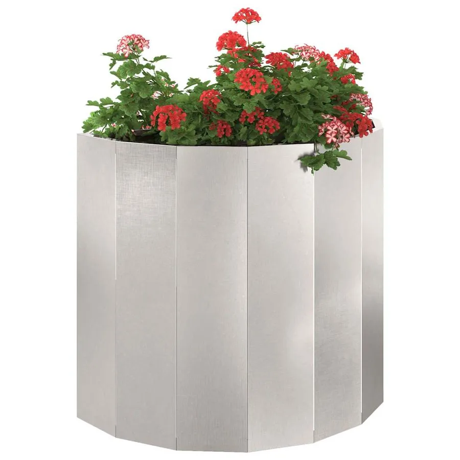 Jardinière Argent 60 x 30 x 50 cm Acier inoxydable - 3