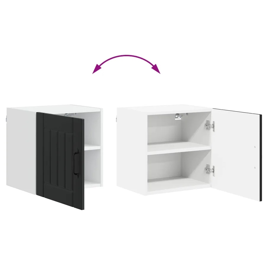 Meuble mural LUCCA 2 pcs Noir 40 x 31 x 40 cm Bois d'ingénierie - 12