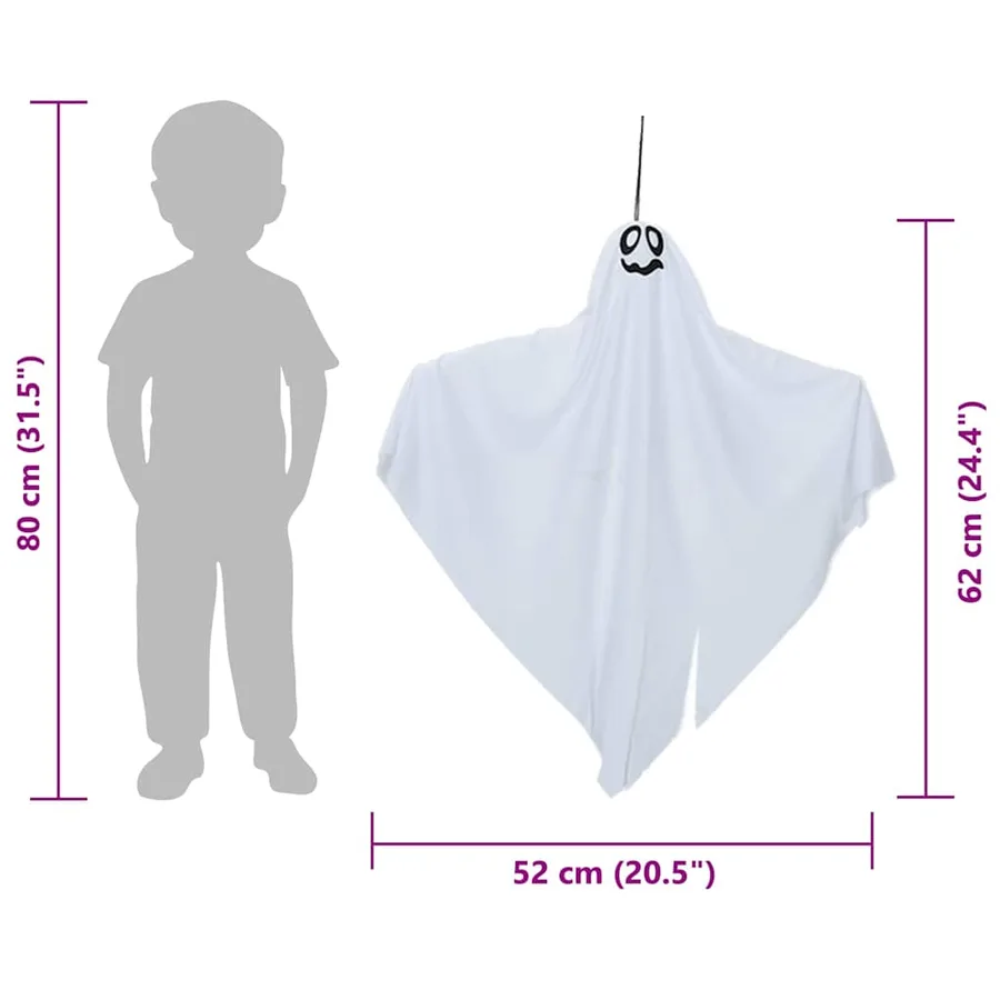 Fantôme Suspendu Halloween 3 pcs Blanc 52 x 62 cm Polyester - 7