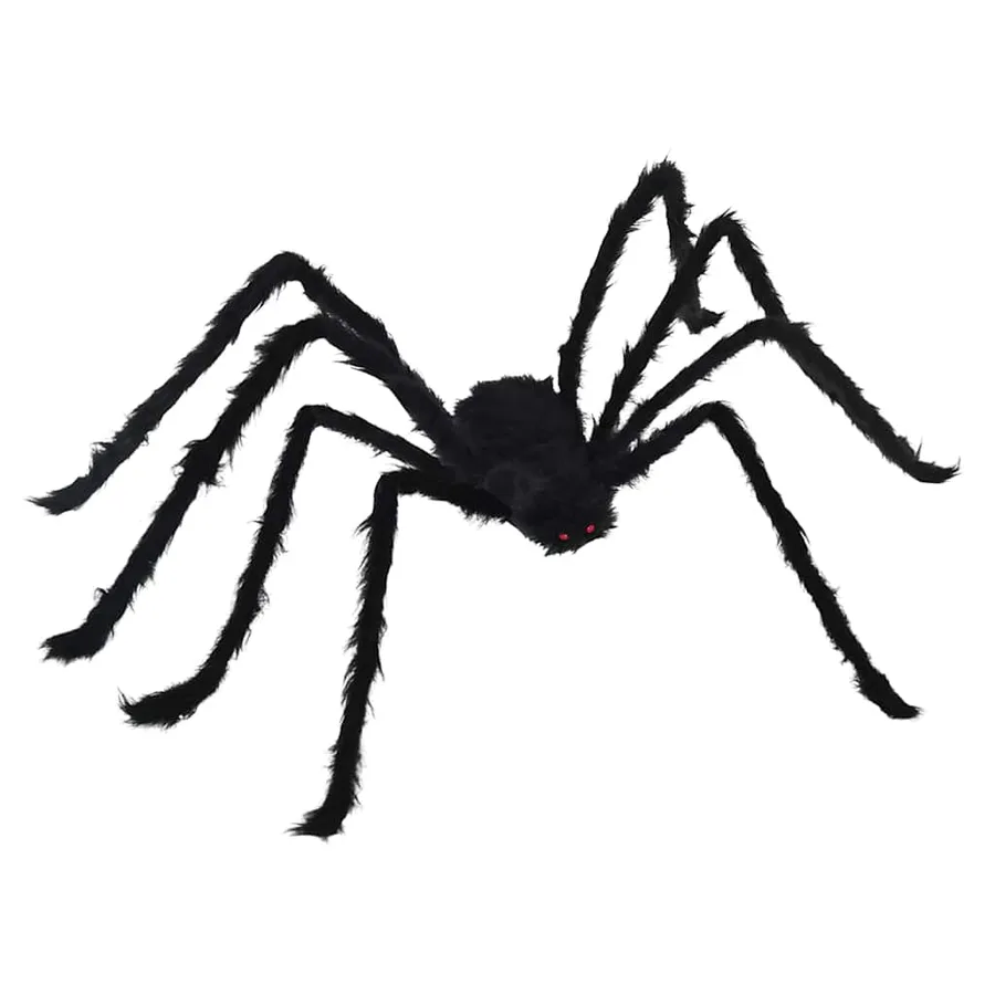 Décoration Araignée Halloween 3 pcs Noir 150 cm - 4