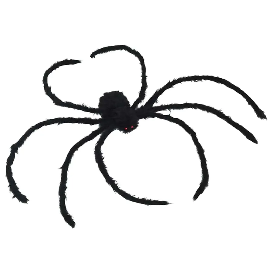 Décoration Araignée Halloween 3 pcs Noir 150 cm - 5