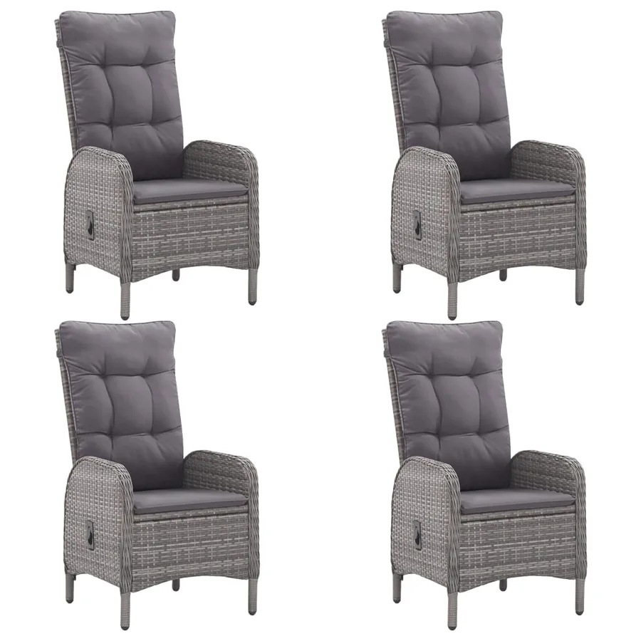 Ensemble à manger de jardin 5 pcs Gris - 5