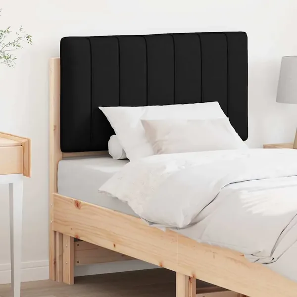 Tête de lit capitonnée Marron et Noir 75 cm Pin massif