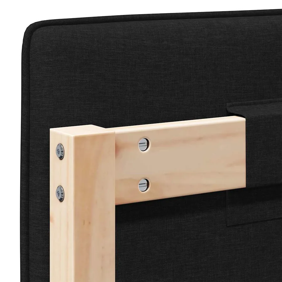 Tête de lit capitonnée Marron et Noir 75 cm Pin massif - 10