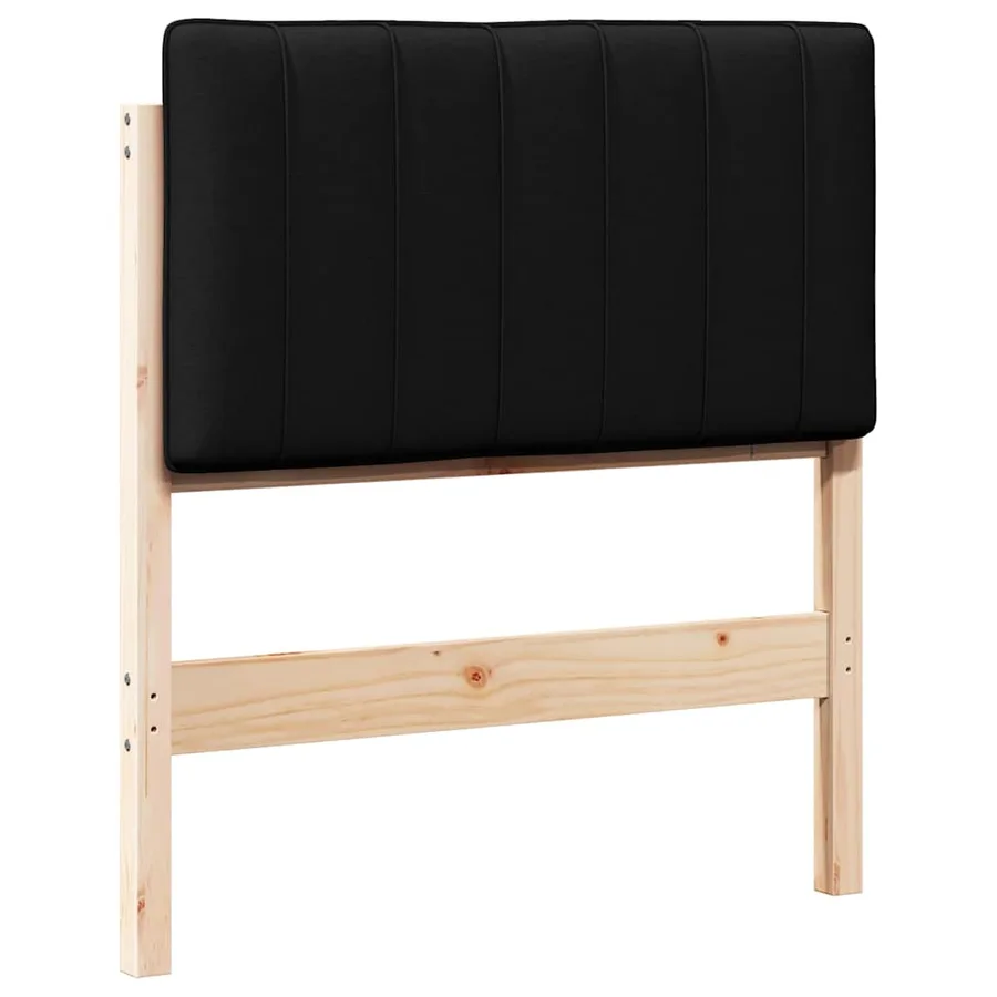 Tête de lit capitonnée Marron et Noir 75 cm Pin massif - 2