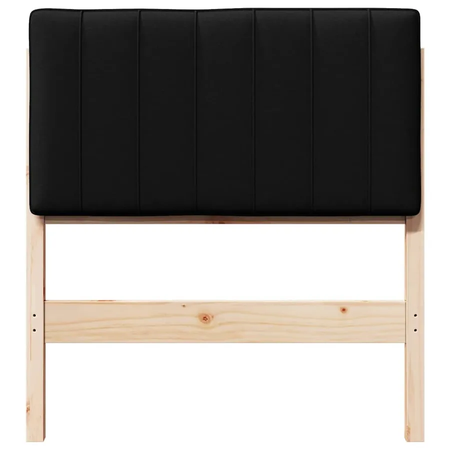 Tête de lit capitonnée Marron et Noir 75 cm Pin massif - 4