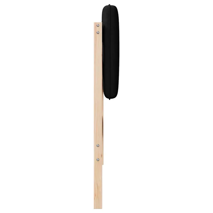 Tête de lit capitonnée Marron et Noir 75 cm Pin massif - 5
