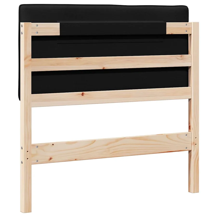 Tête de lit capitonnée Marron et Noir 75 cm Pin massif - 6