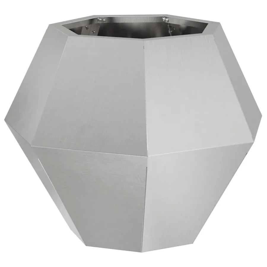 Jardinière 2 pc Argent 50 x 50 x 40 cm Acier inoxydable - 5