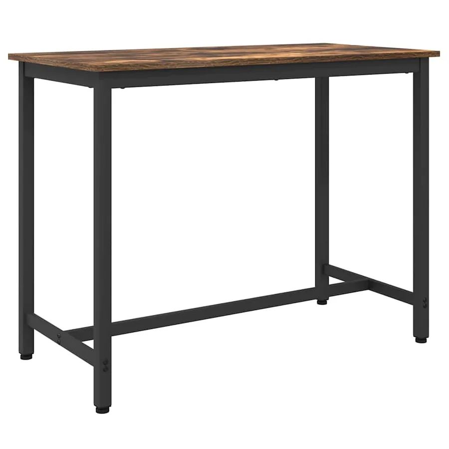 table Chêne fumé 100 x 50 x 76,5 cm Bois d'ingénierie et acier