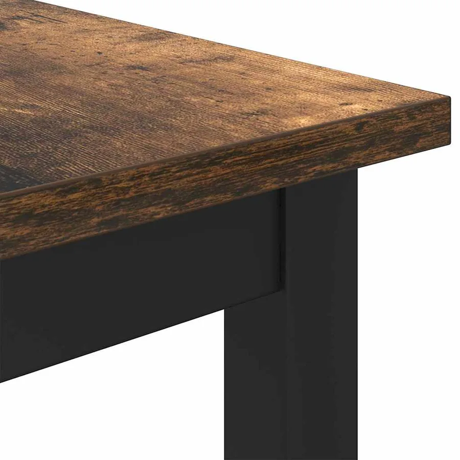 table Chêne fumé 100 x 50 x 76,5 cm Bois d'ingénierie et acier - 5