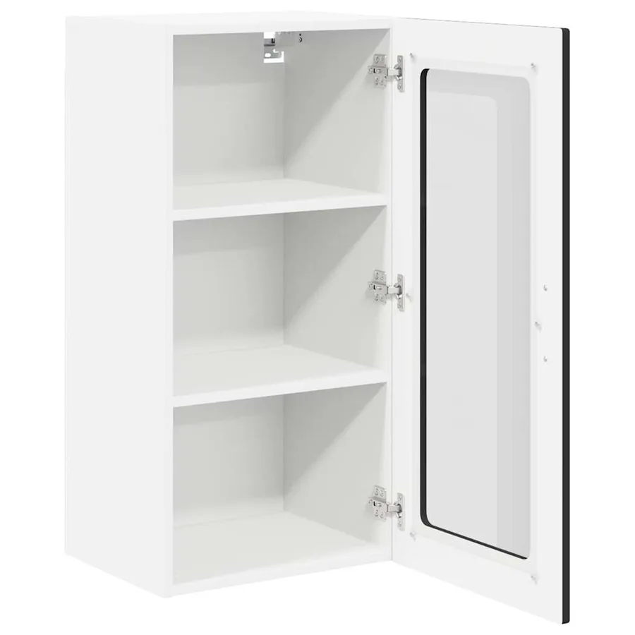 Cabinet en verre mural LUCCA Noir 40 x 31 x 80 cm - 5