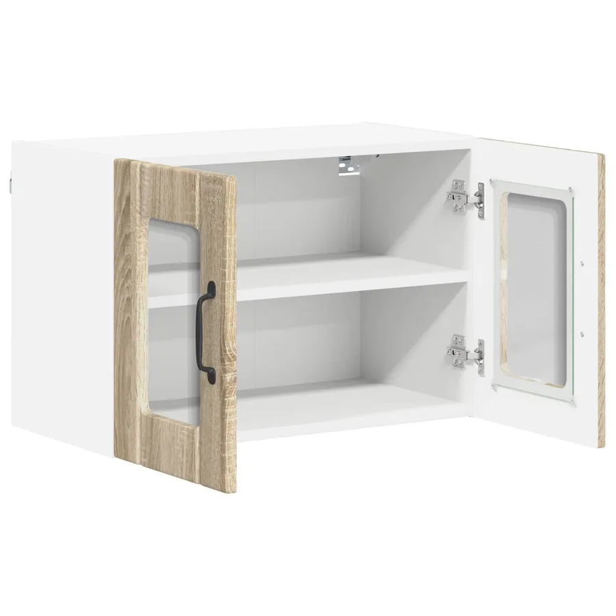 Cabinet en verre mural LUCCA 2 pcs Chêne Sonoma 60 x 31 x 40 cm - 6