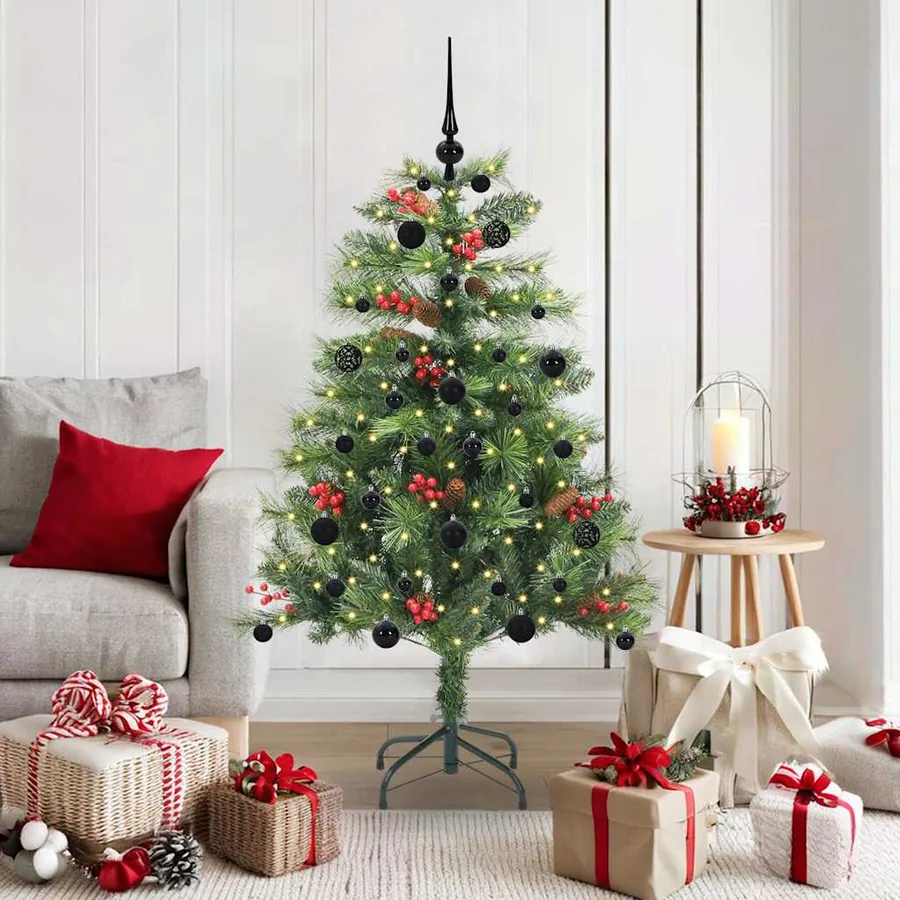 Sapin de Noël artificiel Vert 150 cm PVC et métal