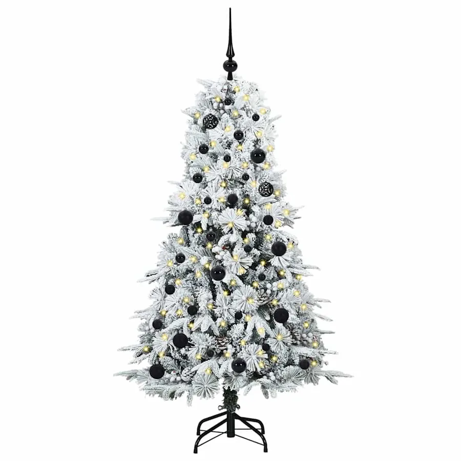 Sapin de Noël Artificiel à Branches Articulées Blanc 150 cm - 3