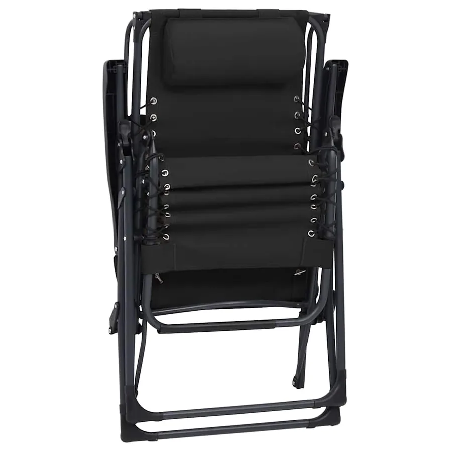 Chaise pliable de terrasse Noir Textilène - 27