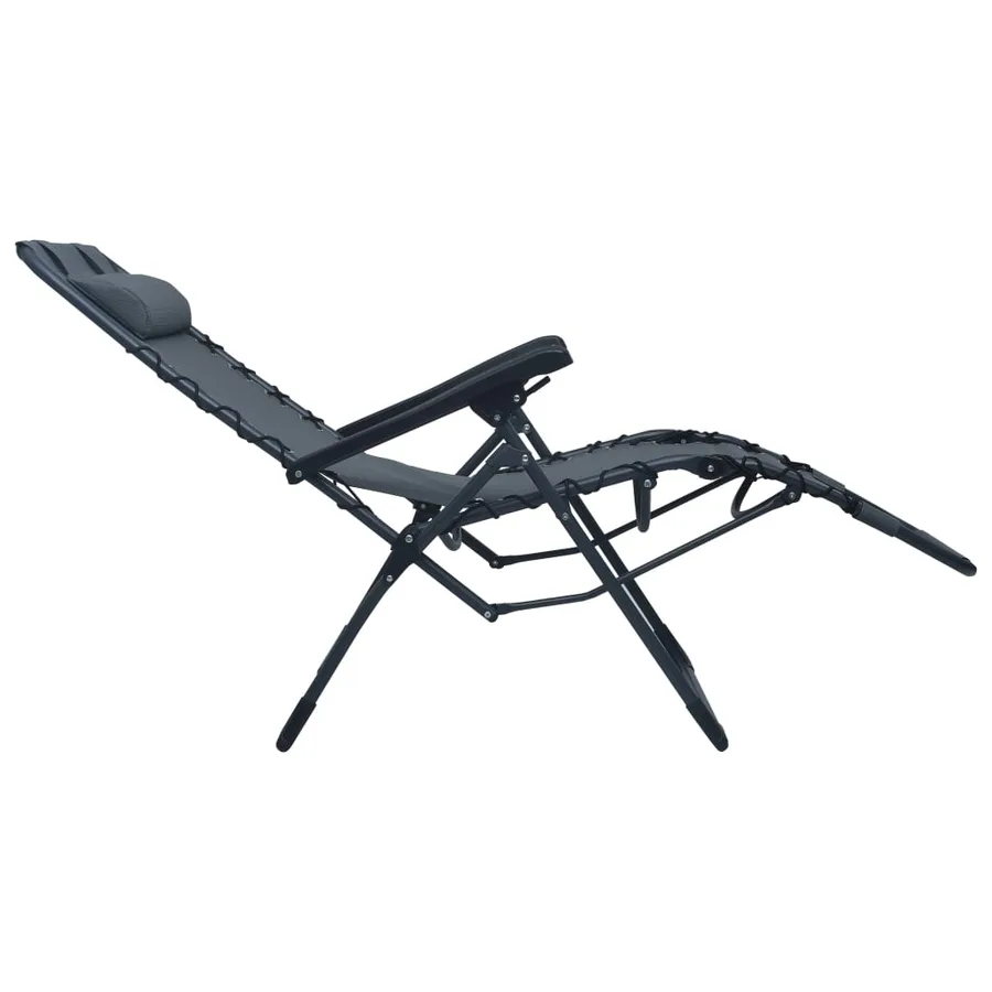 Chaise pliable de terrasse Noir Textilène - 35