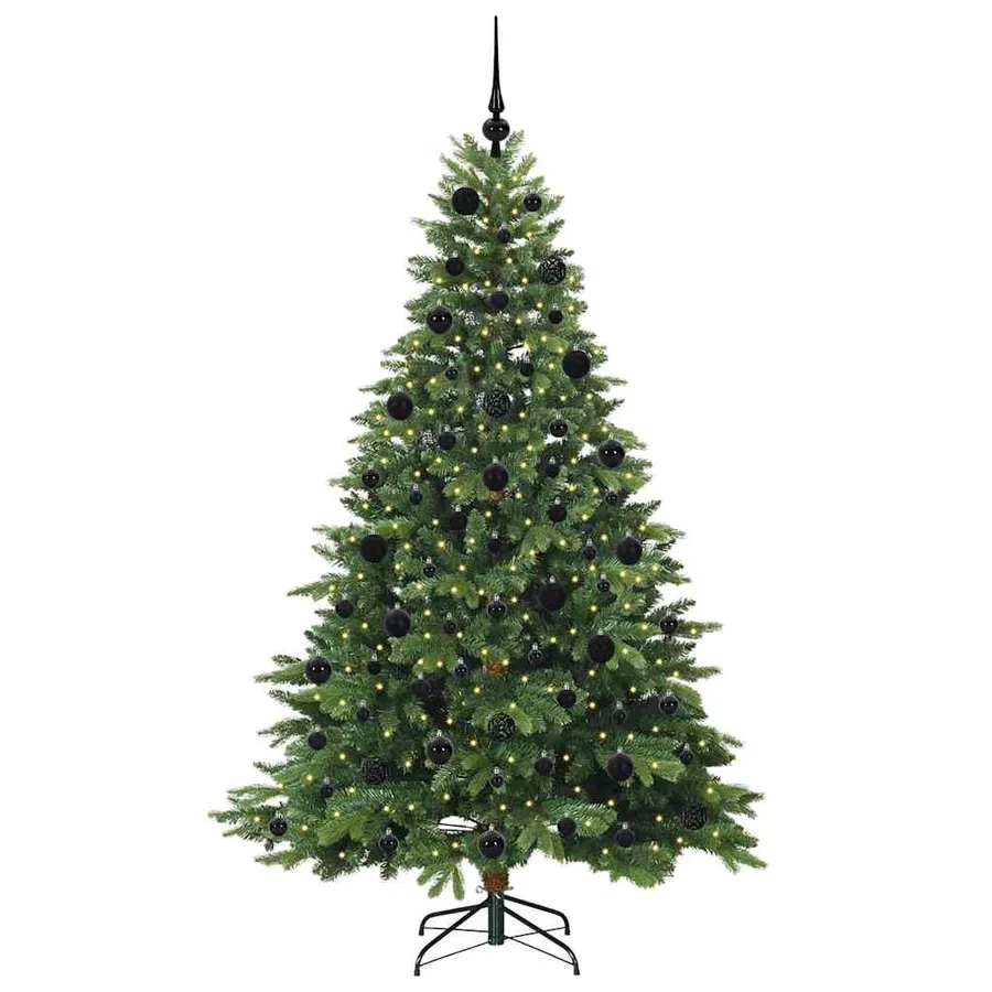 Sapin de Noël artificiel avec 300 LED Vert 210 cm PE et PVC - 3