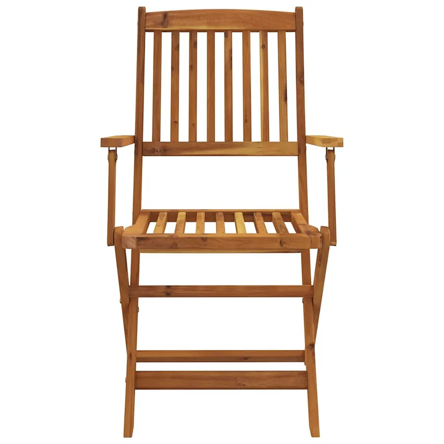 Ensemble à manger d'extérieur pliable 7pcs Bois d'acacia solide - 4