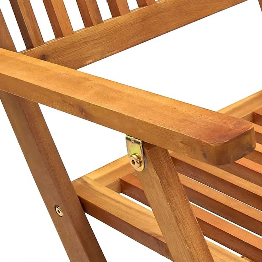 Ensemble à manger d'extérieur pliable 7pcs Bois d'acacia solide - 5
