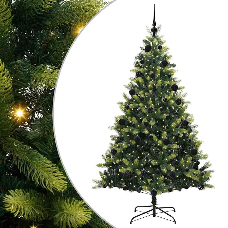 Arbre de Noël artificiel en silicone flexible 300 LEDs 210 cm - 2