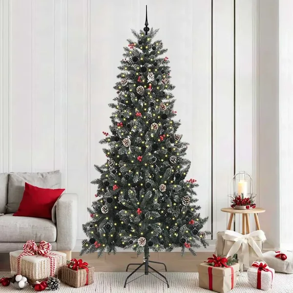 Sapin de Noël artificiel Vert 240 cm PVC, plastique et acier