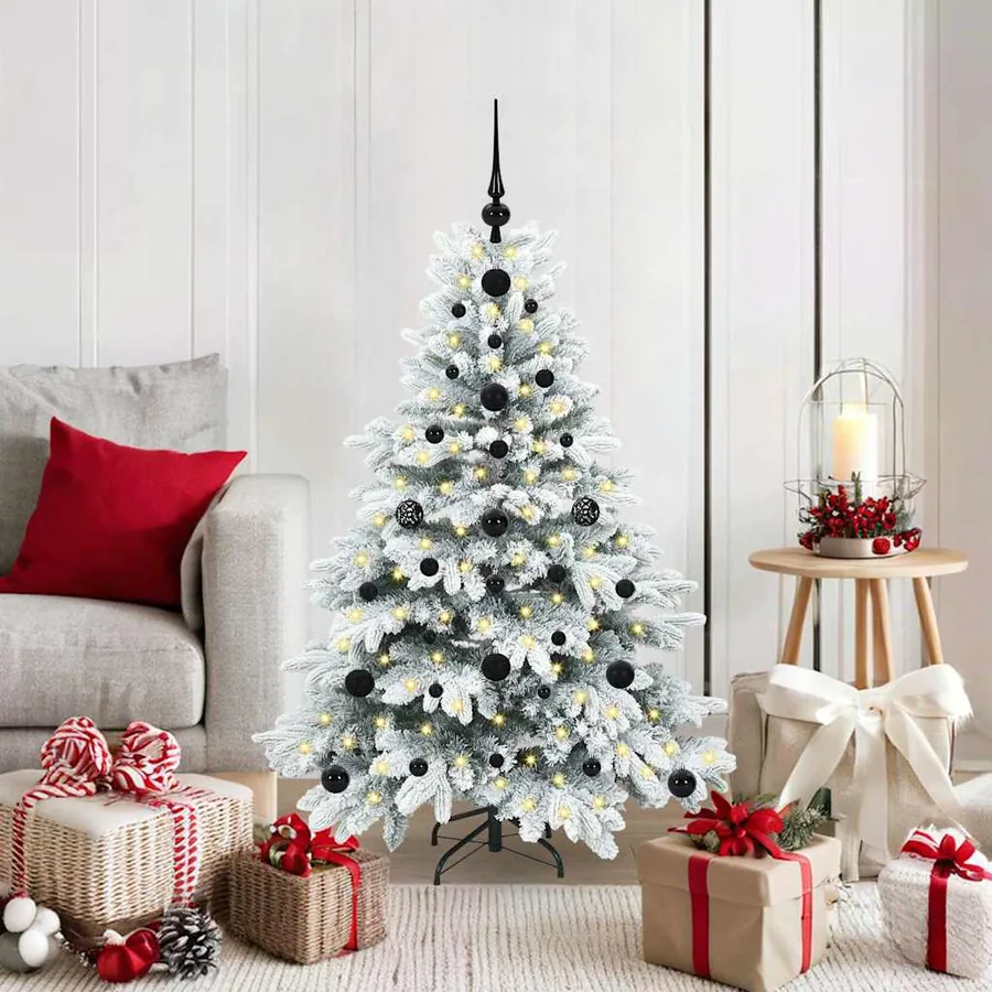 Sapin de Noël artificiel avec 150 LED Blanc 120 cm PE et PVC