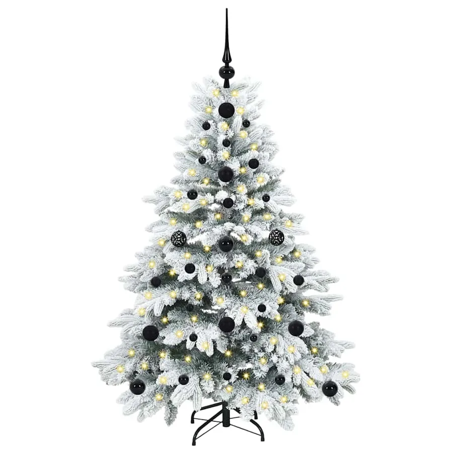 Sapin de Noël artificiel avec 150 LED Blanc 120 cm PE et PVC - 3