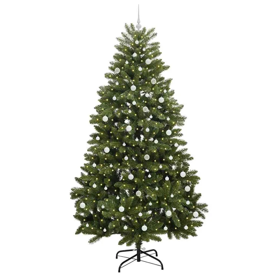 Sapin de Noël artificiel avec 300 LED Vert 240 cm PVC et métal - 3