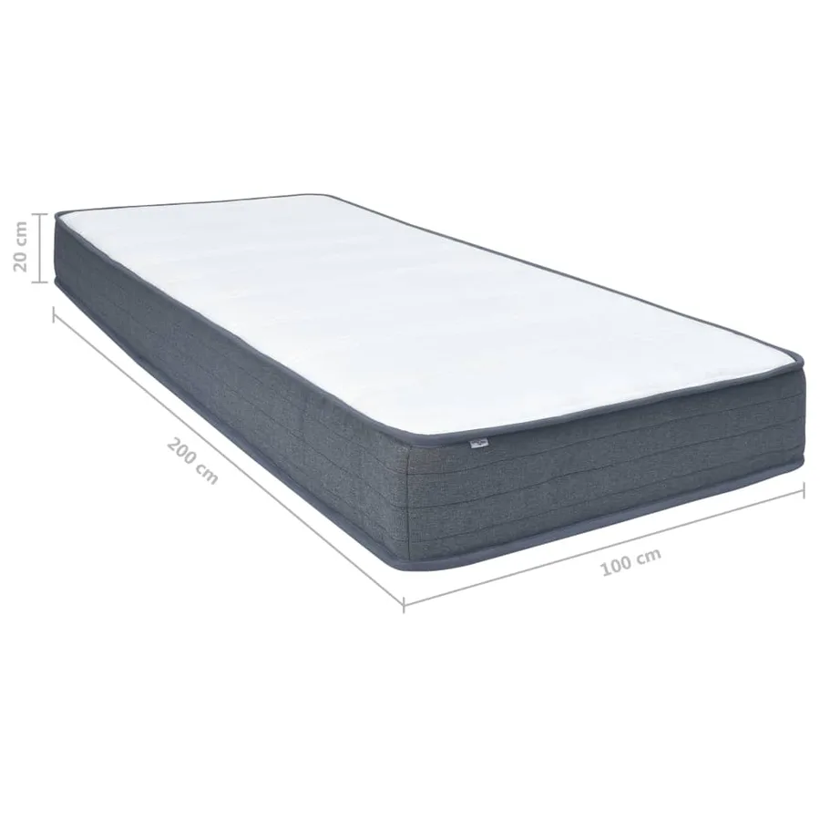 Matelas de sommier tapissier fermeté moyenne 200x100x20 cm - 11