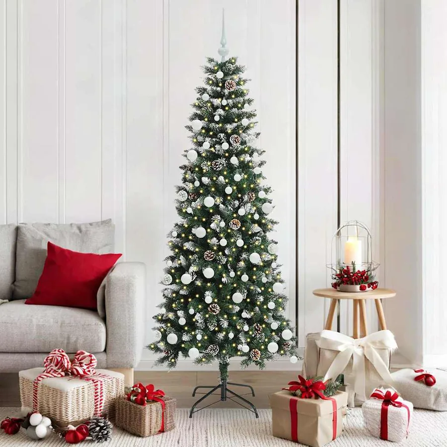 Sapin de Noël artificiel Vert 180 cm PVC, plastique et acier