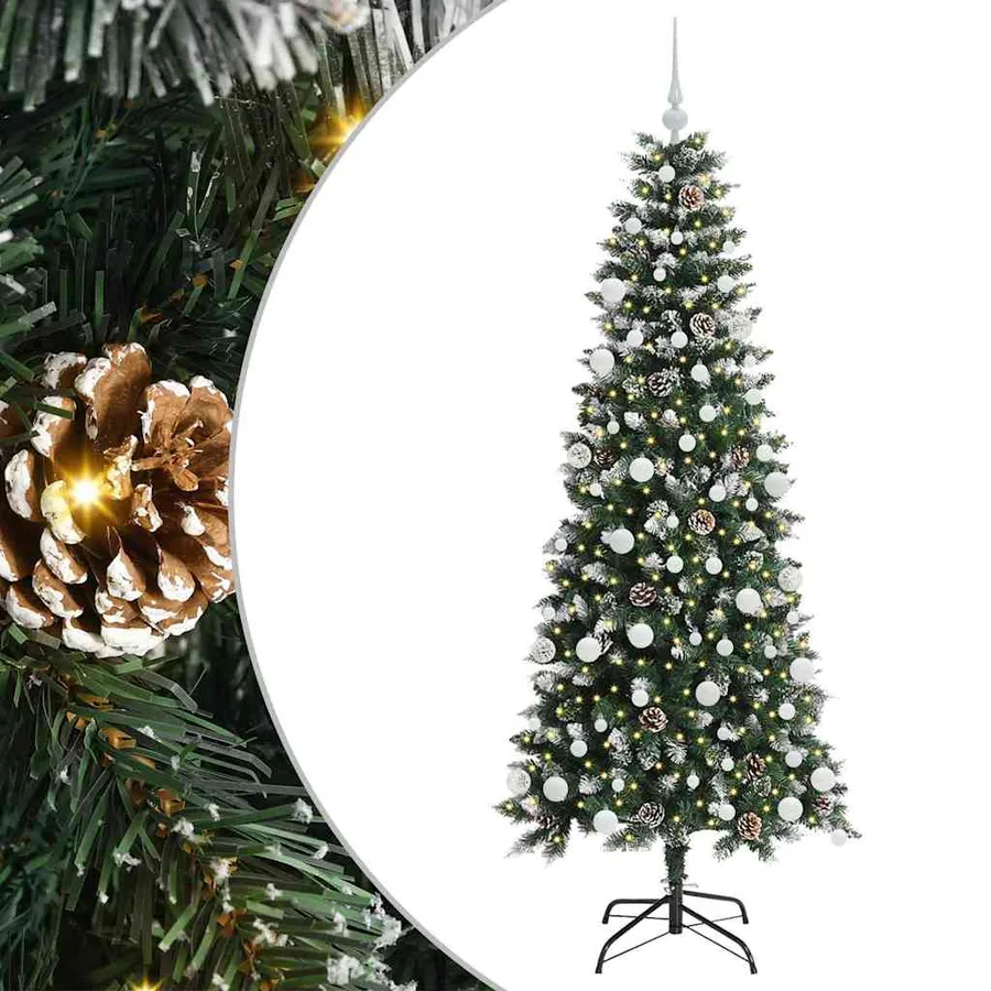 Sapin de Noël artificiel Vert 180 cm PVC, plastique et acier - 2